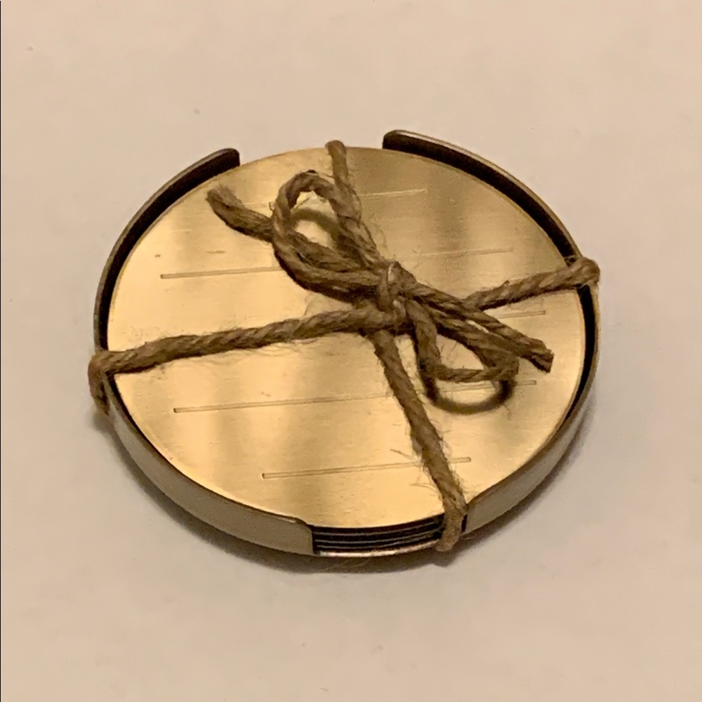 Stainless Steel Coaster Set with Stand for Everyday or Elegant Entertaining